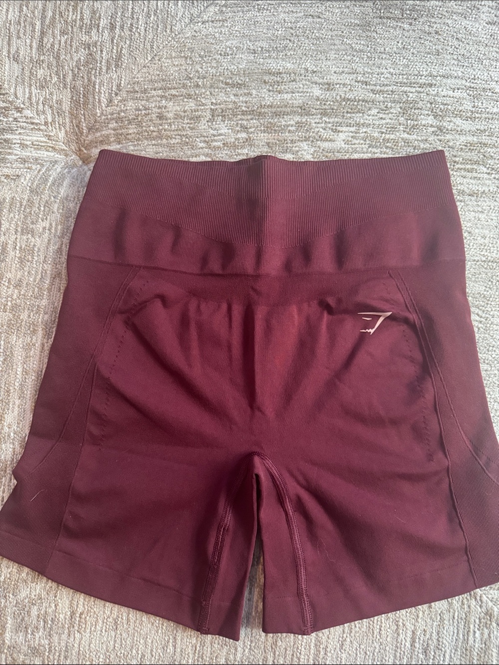 Gymshark Women’s High-Waist Seamless Burgundy Training Shorts